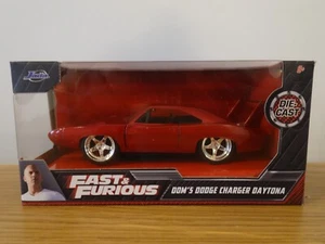 JADA FAST & FURIOUS DOM'S DODGE CHARGER DAYTONA RED CAR MODEL 97086 1:32 - Picture 1 of 4