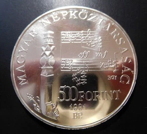 HUNGARY / SILVER 500 FORINT / BARTÓK BÉLA / 1981 BU - Picture 1 of 2