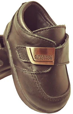 Kenneth Cole Reaction Zapatos Negro Pequeño Flex Niños Cuero Mocasín Niño Pequeño Talla 3M Foto 1 de 4