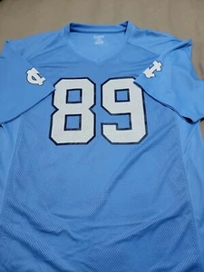 North Carolina Tar Heels blau #89 Hanes Fußball Trikot Größe Herren Large neu - Bild 1 von 4