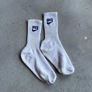 Mens Blue 1980s Nike Swoosh Cotton Blend Tube Socks Size 10-13 - Picture 1 of 3