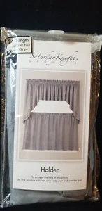 Saturday Knight Limited Holden Dove Grey Pleated Tier  56” x24" - Picture 1 of 5