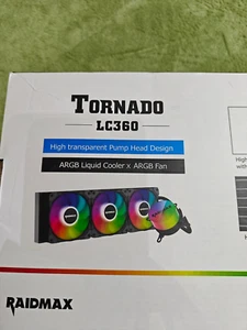 Tornado LC360 Liquid & Fans AIO ARGB CPU Liquid Cooler AM4/LGA775 (No AM5) - Afbeelding 1 van 5