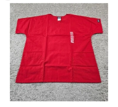 Women's Red Cherokee Scrub Top, Size Medium, Comfort, Doctor/Nurse, BRAND NEW! - Image 1 of 4