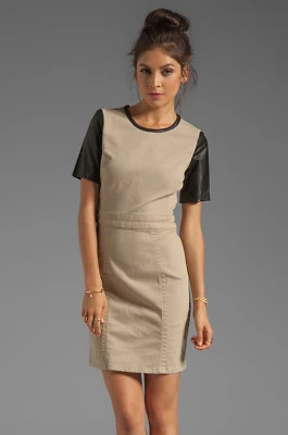 VESTIDO MANGA CORTA CUERO MARC JACOBS NUEVO CON ETIQUETAS TALLA US 8 $398 Foto 1 de 4