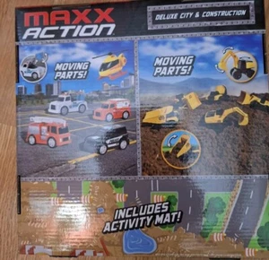 Maxx Action Play Deluxe City & Construction 10 Pack Set with Mat - Picture 1 of 16
