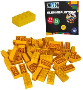 100 Klemmbausteine Gelb Yellow Bausteine 2x4 Noppen Basic Bricks 8er Steine Neu - Bild 1 von 1