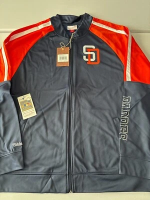 Brand NEW MLB Mitchell Ness San Diego Padres Track Jacket 2XL NWT - Image 1 of 4