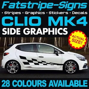 para adaptarse a RENAULT CLIO MK4 RAYAS GRÁFICAS CALCOMANÍAS 1.2 1.5 D SPORT RS 200 - Imagen 1 de 2