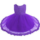 Baby Flower Girl Dress Toddler Party Pageant Wedding Bowknot Princess Tutu Gown