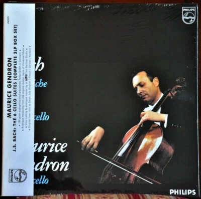 AUDIOPHILE PHILIPS BACH "The 6 Cello Suites" Maurice GENDRON 180g #3LP BOXSET SS - Image 1 of 3