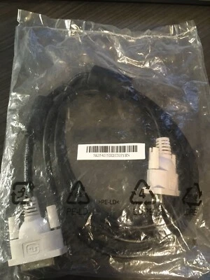 New Dell 6' DVI-D Male / DVI-D Male Flat Screen Monitor Cable 5K054075D2HT03YBN - Image 1 of 3