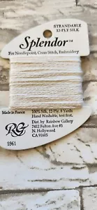 Rainbow Gallery Splendor Cream 961 100% Silk 8 Yards Needlework - Picture 1 of 2