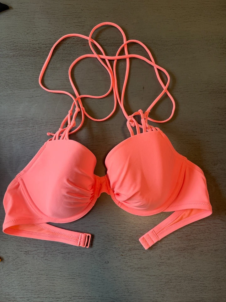 pink underwire AERIE swimsuit bikini top size 36D - Image 1 of 1