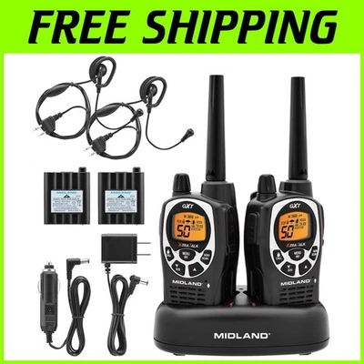 Lightweight GMRS Two-Way Radios, Weather Alert, 2-Pack - Image 1 of 4