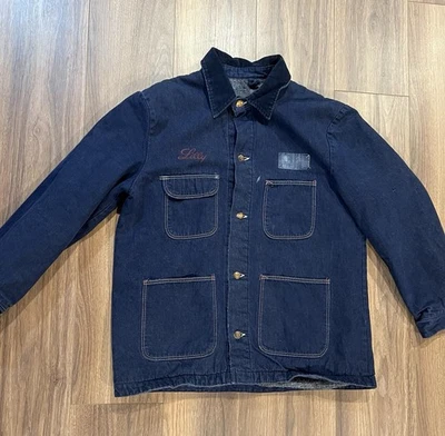 True American Vintage 1970s Blanket Lined Denim Chore Coat Men's Size Large - Image 1 of 4