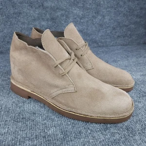Clarks Chukka Boots Mens Size 8.5 Sand Suede Desert Lace Up Rubber Sole 26082285 - Picture 1 of 15