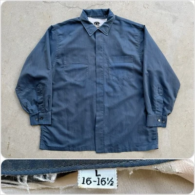 Camisa Frank Bros 16 Grande 1/2 Cuello Lazo Dos Bolsillos Botones Ocultos Años 60 De Colección Foto 1 de 4