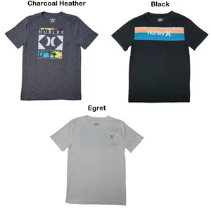 Hurley Boys Short Sleeve Smooth Jersey Knit Tagless Graphic Print Tee - Picture 1 of 7