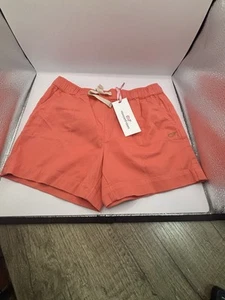 Vineyard Vines Girls Size S(5-6)Jus Peachy Twill Pocketed Pull On Shorts NWT - Picture 1 of 7