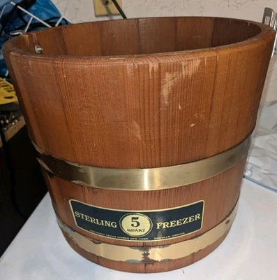 RCW Sterling Model 165A  5 Qt. Ice Cream Freezer Wood Bucket Replacement - Image 1 of 4