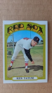 Tarjeta Topps Ken Tatum 1972 #772 Boston Red Sox - Imagen 1 de 2