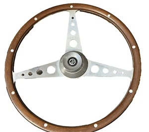 Wood Steering Wheel by Haan Butler 15" for MG - wooden - Bild 1 von 8