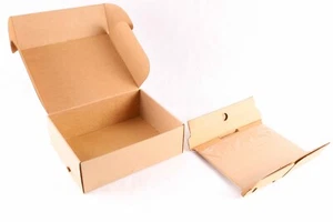 12x10x4 kraft tab lock mailer shipping box with retention / suspension Insert - Picture 1 of 5