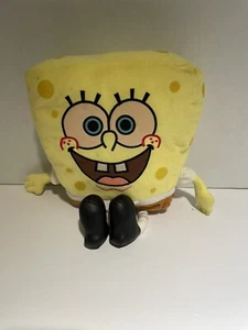 15" Viacom Sponge Bob Square Pants Plush Pillow Toy Embroidered Face - Picture 1 of 2