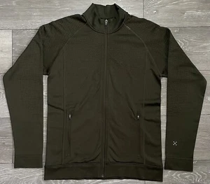 Giacca LULULEMON Engineered calda misto lana merino full zip media oliva scura - Foto 1 di 13