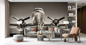 3D Fighter Aircraft Wallpaper Wall Mural Removable Self-adhesive 190 - Picture 1 of 4