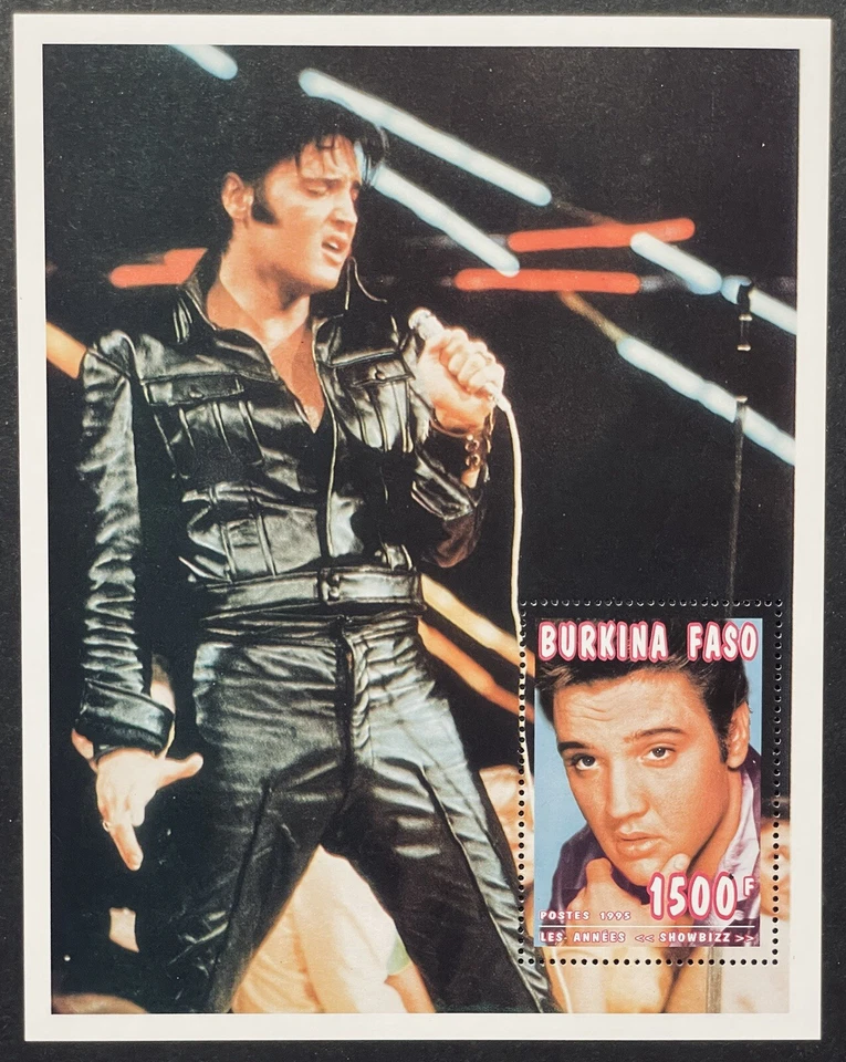 SELLOS BURKINA FASO ELVIS PRESLEY S/S 1996 MNH ARTISTA MÚSICO CANTANTE Foto 1 de 1