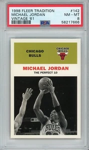 1998 Fleer Tradition Vintage '61 #142 Michael Jordan PSA 8 - Bild 1 von 2