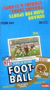 1982 Fleer Teams-in-Action Football - Empty Display Box - Picture 1 of 1