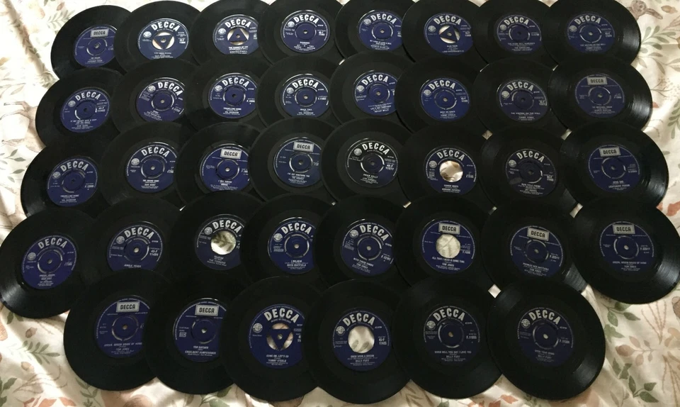 DECCA SINGLES 45 RPM 7" X  38 VINYL LARGE COLLECTION JOB LOT BUNDLE - Photo 1/1