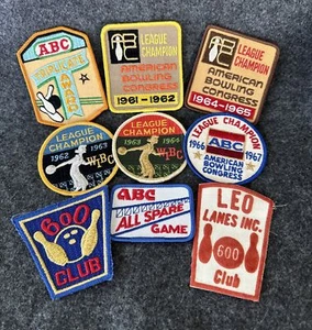Vintage 1960s American Bowling Congress ABC WIBC 600 League Award Patches Lot - Picture 1 of 24