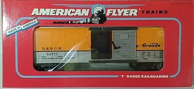 NIB American Flyer 6-48204 D&RGW Rio Grande Boxcar #54777 S Scale Factory Carton - Image 1 of 4