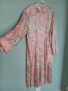 Vestido Camisa ZARA Talla Grande 1X 100% Auténtico Rosa Botón 111 Estampado Perro Dálmata - Imagen 1 de 10