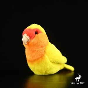 Muñeca de peluche de animal de peluche de agapornis cara de melocotón amarillo simulación - Imagen 1 de 8