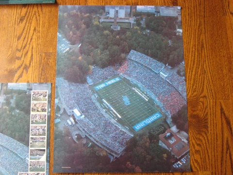 1983 VINTAGE UNC North Carolina Tar Heels Football Poster KENAN STADIUM Awesome Cover