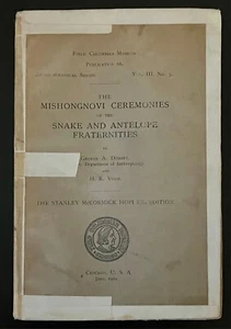 George A DORSEY / Mishongnovi Ceremonies of the Snake and Antelope 1st ed 1902 - Picture 1 of 6