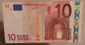 €10 Euro Banknote. Single 10 Euro Cir Bill. 10 2002 Y Series Y05375486656 - Picture 1 of 4