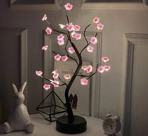 LED Bonsai Tree Night Light - Fairy Table Lamp, USB/Battery, Touch, Home Decor - Picture 1 of 10