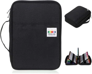 Colored Pencil Case 220 Slots Pen Pencil Bag Organizer with Handy Wrap Portab... - Picture 1 of 8