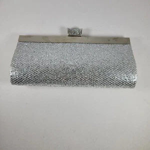 Lulu Townsend Clutch Bag Silver Colored - Picture 1 of 7