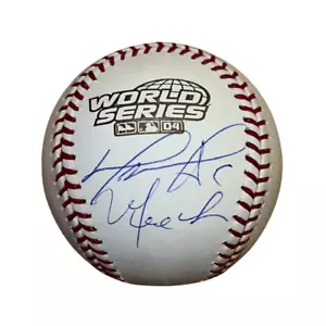David Ortiz & Manny Ramirez Signed Autographed 2004 World Series Baseball JSA - Picture 1 of 3