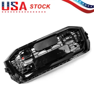For Audi Q8/SQ8 RSQ8 style Front Honeycomb Bumper Grille Black ACC 2019-2022 - Picture 1 of 10
