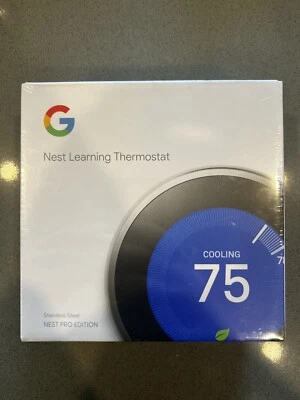 Nest Learning Thermostat Pro - 3rd Generation - Stainless Steel - T3008US - Image 1 of 3