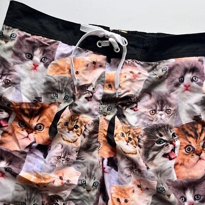 Bioworld Mens Swim Trunks Shorts Size XXL Bathing Suit Cats Kittens - Image 1 of 4