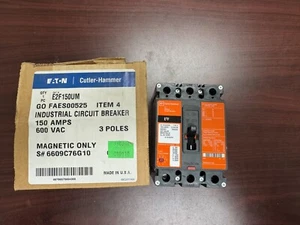 E2F150UM EATON Cutler Hammer 3 Pole 150Amps 600V Mining Breaker BRAND NEW - Picture 1 of 10